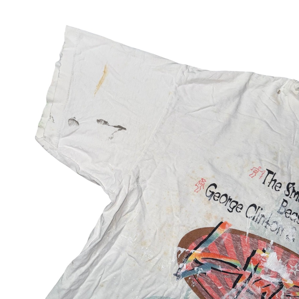 VTG Lollapalooza 1994 Tour Shirt Mens XL White Fair Distressed Smashing Pumpkins - Picture 2 of 7